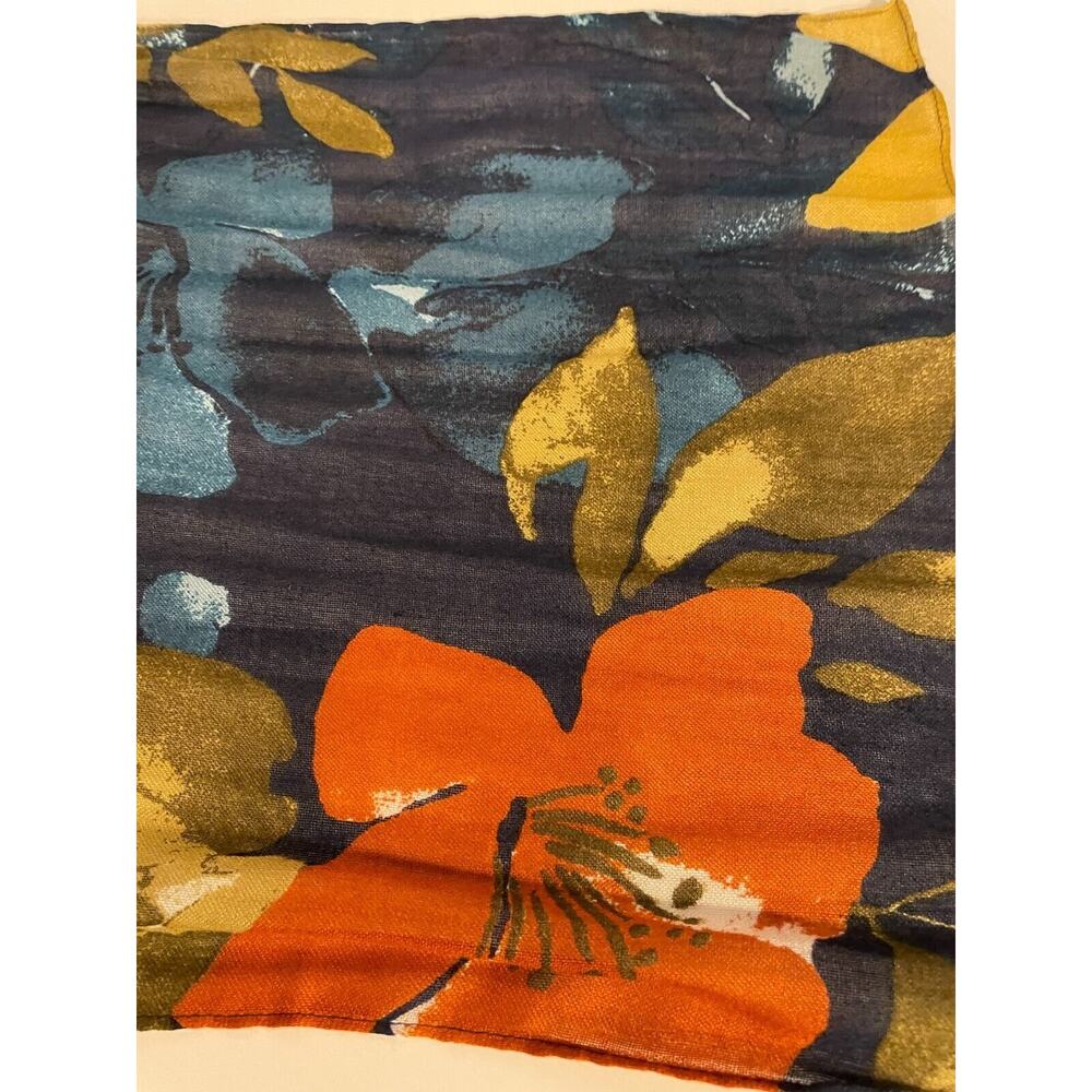 tropical hibiscus floral Scarf 18X70 shoulders neck beach island fall spring